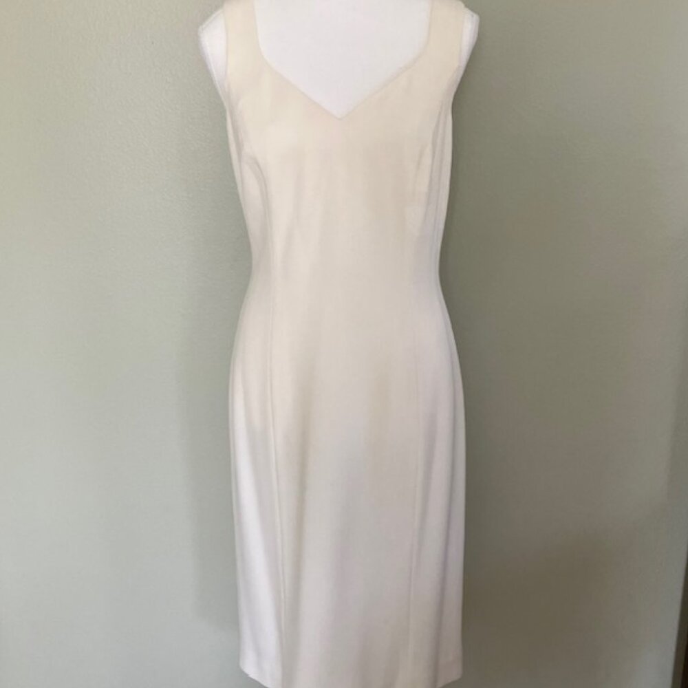 VTG Adrianna Papell sleeveless dress with cropped cardigan  women's size 8 cream - Picture 5 of 6